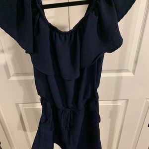 Cinched Waist Romper With Pockets